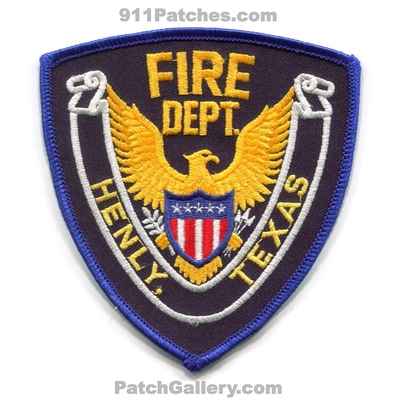 Henly Fire Department Patch (Texas)
Scan By: PatchGallery.com
Keywords: dept.