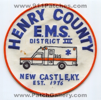 Henry County Emergency Medical Services EMS District 3 New Castle Patch (Kentucky)
Scan By: PatchGallery.com
Keywords: co. e.m.s. iii lll ambulance emt paramedic 325 ky. est 1976