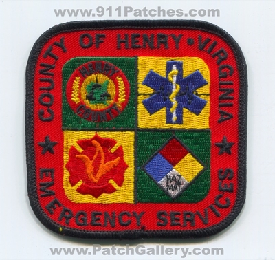 Henry County Emergency Services ES Fire Department EMS Patch (Virginia)
Scan By: PatchGallery.com
Keywords: co. of dept. hazmat haz-mat