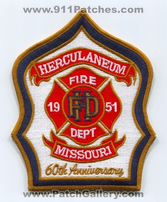 Herculaneum Fire Department 60th Anniversary Patch (Missouri)
Scan By: PatchGallery.com
Keywords: dept. hfd 60 years