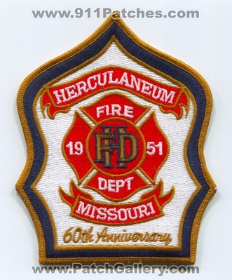 Herculaneum Fire Department 60th Anniversary Patch (Missouri)
Scan By: PatchGallery.com
Keywords: dept. hfd 60 years