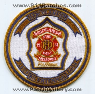 Herculaneum Fire Department Bicentennial Patch (Missouri)
Scan By: PatchGallery.com
Keywords: dept. 1808 2008