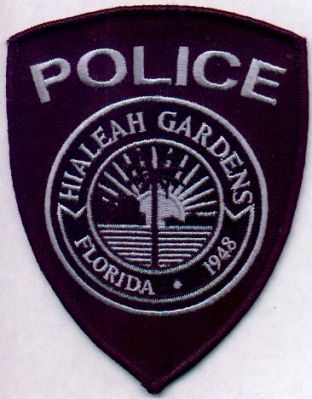 Hialeah Gardens Police
Thanks to EmblemAndPatchSales.com for this scan.
Keywords: florida
