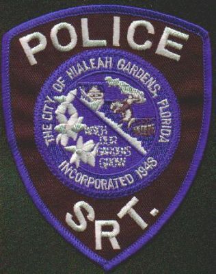 Hialeah Gardens Police SRT
Thanks to EmblemAndPatchSales.com for this scan.
Keywords: florida the city of srt.