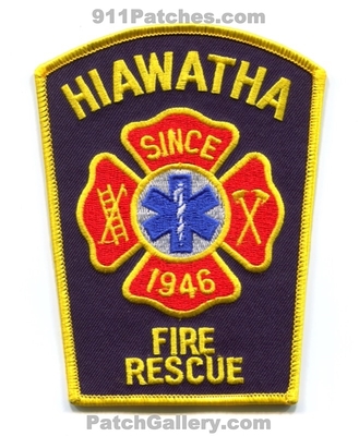 Hiawatha Fire Rescue Department Patch (Iowa) (Confirmed)
Scan By: PatchGallery.com
Keywords: dept. since 1946