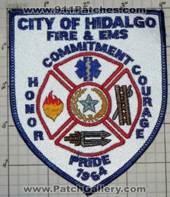 Hidalgo Fire and EMS Department (Texas)
Thanks to swmpside for this picture.
Keywords: & city of dept.