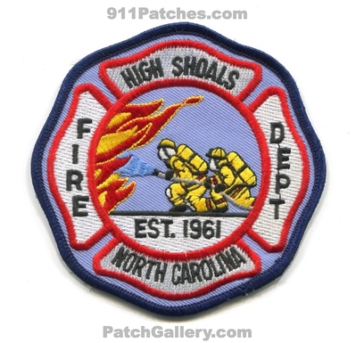 High Shoals Fire Department Patch (North Carolina)
Scan By: PatchGallery.com
Keywords: dept. est. 1961