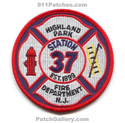 Highland Park Fire Department Station 37 Patch (New Jersey)
Scan By: PatchGallery.com
Keywords: dept. est. 1899