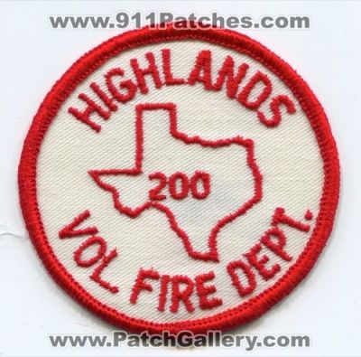 Highlands Volunteer Fire Department (Texas)
Scan By: PatchGallery.com
Keywords: vol. dept. 200