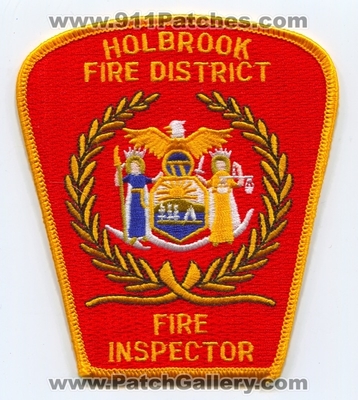 Holbrook Fire District Fire Inspector Patch (New York)
Scan By: PatchGallery.com
Keywords: dist. department dept.