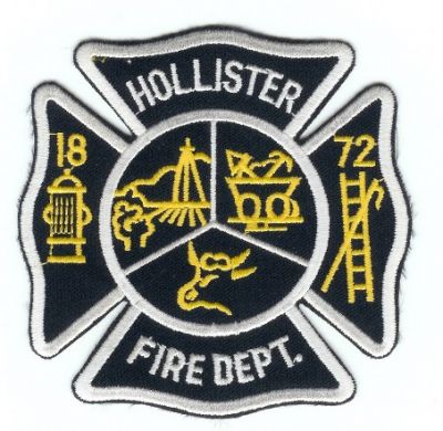 Hollister Fire Dept
Thanks to PaulsFirePatches.com for this scan.
Keywords: california department