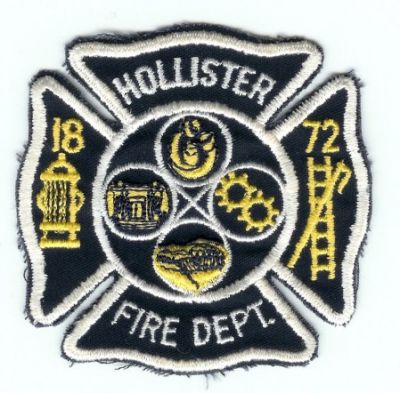 Hollister Fire Dept
Thanks to PaulsFirePatches.com for this scan.
Keywords: california department