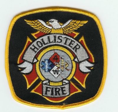 Hollister Fire
Thanks to PaulsFirePatches.com for this scan.
Keywords: california