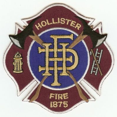 Hollister Fire
Thanks to PaulsFirePatches.com for this scan.
Keywords: california