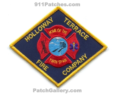 Holloway Terrace Fire Company Patch (Delaware)
Scan By: PatchGallery.com
Keywords: co. department dept. home of the twin span