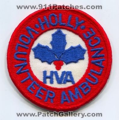 Holly Volunteer Ambulance (Michigan)
Scan By: PatchGallery.com
Keywords: vol. hva ems