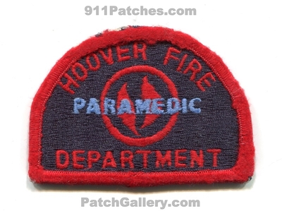 Hoover Fire Department Paramedic Patch (Alabama)
Scan By: PatchGallery.com
Keywords: dept.