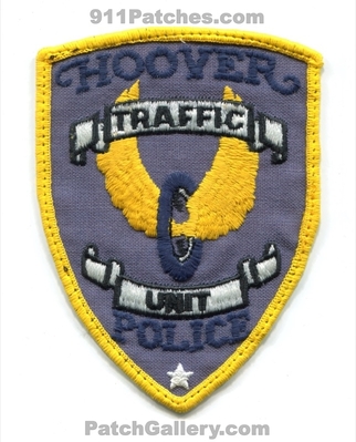 Hoover Police Department Traffic Unit Patch (Alabama)
Scan By: PatchGallery.com
Keywords: dept.