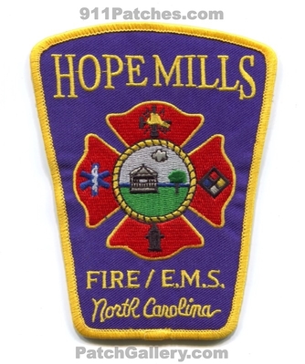Hope Mills Fire Department Patch (North Carolina)
Scan By: PatchGallery.com
Keywords: dept. ems