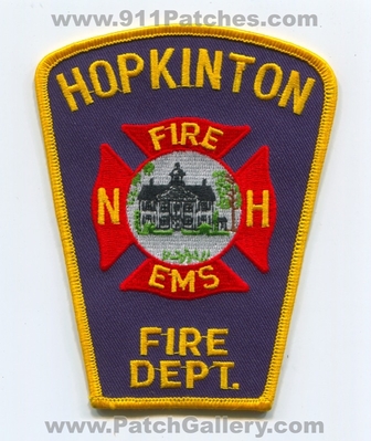Hopkinton Fire EMS Department Patch (New Hampshire)
Scan By: PatchGallery.com
Keywords: dept. nh