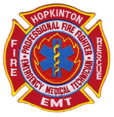 Hopkinton Fire Rescue EMT
Thanks to Michael J Barnes for this scan.
Keywords: massachusetts professional fighter emergency medical technician