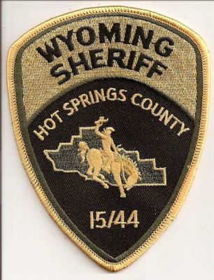 Hot Springs County Sheriff
Thanks to EmblemAndPatchSales.com for this scan.
Keywords: wyoming