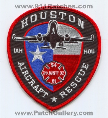 Houston Fire Department Aircraft Rescue Firefighting ARFF Patch (Texas)
Scan By: PatchGallery.com
Keywords: Dept. HFD H.F.D. Firefighter A.R.F.F. Crash Rescue CFR C.F.R. Company Co. Station 54 81 92 99 IAH HOU