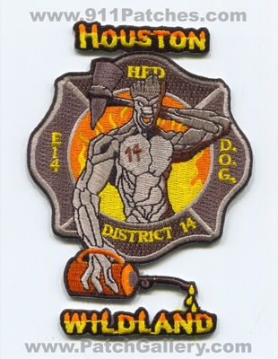 Houston Fire Department Engine 14 District 14 Wildland Patch (Texas)
Scan By: PatchGallery.com
Keywords: Dept. HFD H.F.D. DOG D.O.G. E14 Company Co. Station