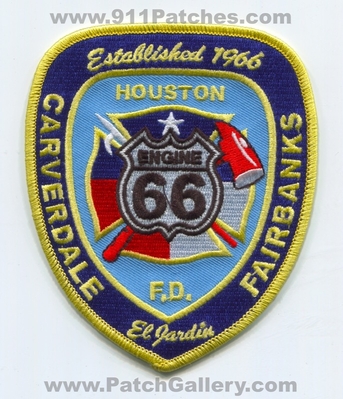 Houston Fire Department Station 66 Patch (Texas)
Scan By: PatchGallery.com
Keywords: dept. hfd h.f.d. engine company co. carverdale fairbanks el jardin established 1966