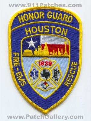 Houston Fire EMS Rescue Department Honor Guard Patch (Texas)
Scan By: PatchGallery.com
Keywords: dept. hfd h.f.d. 1838