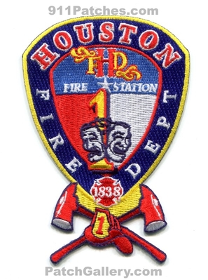 Houston Fire Department Station 1 Patch (Texas)
Scan By: PatchGallery.com
Keywords: dept. hfd h.f.d. company co. 1838