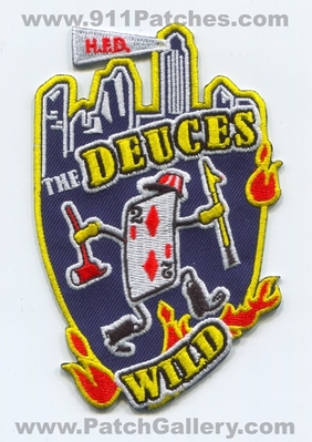 Houston Fire Department Station 2 Patch (Texas)
Scan By: PatchGallery.com
[b]Patch Made By: 911Patches.com[/b]
Keywords: Dept. HFD H.F.D. Company Co. The Deuces Wild