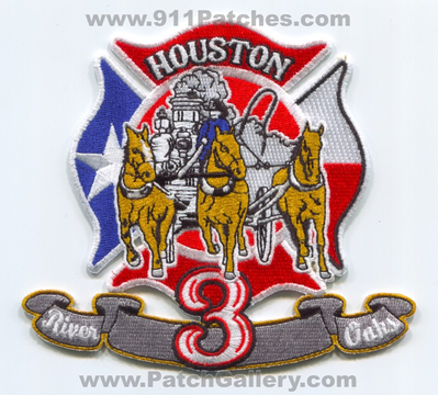 Houston Fire Department Station 3 Patch (Texas)
Scan By: PatchGallery.com
Keywords: Dept. HFD H.F.D. Company Co. River Oaks