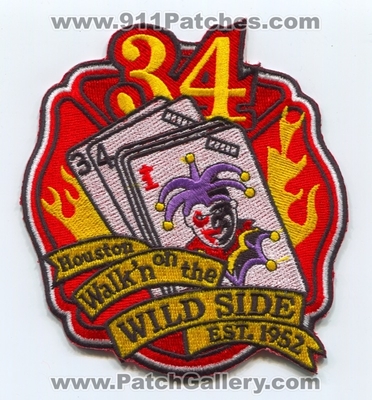 Houston Fire Department Station 34 Patch (Texas)
Scan By: PatchGallery.com
Keywords: dept. hfd company co. walkn on the wild side playing cards est. 1952
