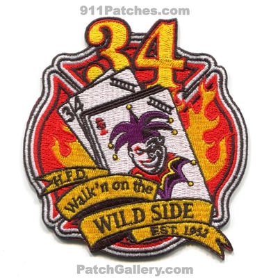 Houston Fire Department Station 34 Patch (Texas)
Scan By: PatchGallery.com
Keywords: dept. hfd h.f.d. company co. walkn on the wild side est. 1952