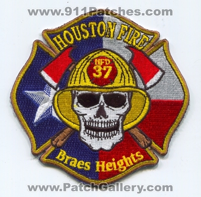 Houston Fire Department Station 37 Patch (Texas)
Scan By: PatchGallery.com
Keywords: Dept. HFD H.F.D. Company Co. Braes Heights Skull