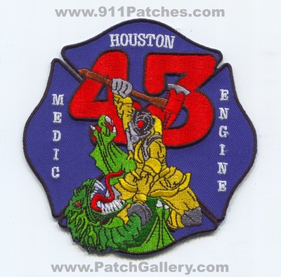 Houston Fire Department Station 43 Patch (Texas)
Scan By: PatchGallery.com
Keywords: Dept. HFD H.F.D. Engine Medic Company Co. dragon