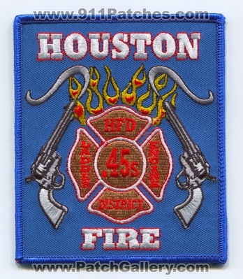 Houston Fire Department Station 45 Patch (Texas)
Scan By: PatchGallery.com
Keywords: dept. hfd company co. engine ladder district .45s smoking guns revolvers