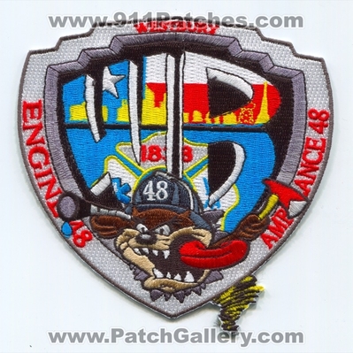 Houston Fire Department Station 48 Patch (Texas)
Scan By: PatchGallery.com
Keywords: dept. hfd h.f.d. company co. station engine ambulance wb westbury taz