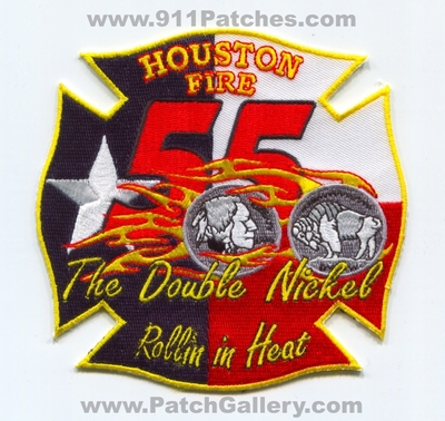 Houston Fire Department Station 55 Patch (Texas)
Scan By: PatchGallery.com
Keywords: Dept. HFD H.F.D. Company Co. The Double Nickel - Rollin in Heat