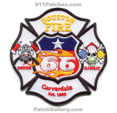 Houston Fire Department Station 66 Patch (Texas)
Scan By: PatchGallery.com
Keywords: dept. hfd h.f.d. engine hazmat haz-mat hazardous materials company co. carverdale est. 1966