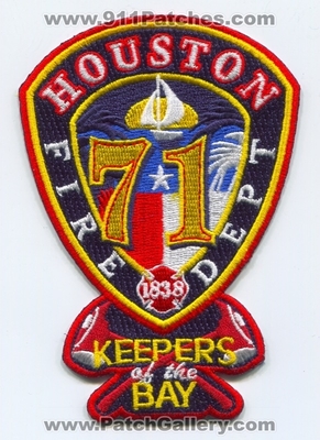 Keepers of the Bay Texas Houston Station 71 TX Fire Dept Patch 
