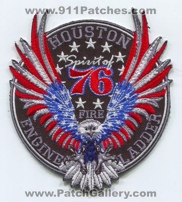 Houston Fire Department Station 76 Patch (Texas)
Scan By: PatchGallery.com
Keywords: Dept. HFD H.F.D. Engine Ladder Company Co. Spirit of 76 - Eagle
