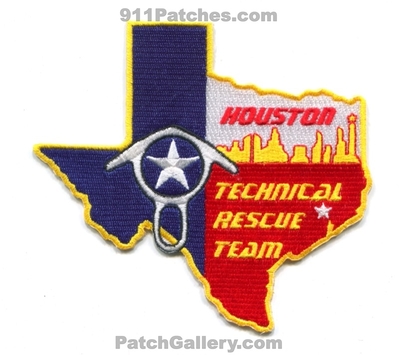 Houston Fire Department Technical Rescue Team Patch (Texas) (State Shape)
Scan By: PatchGallery.com
Keywords: dept. hfd h.f.d. company co. station trt