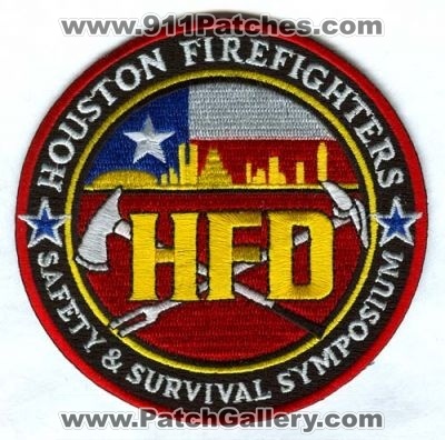 Houston Fire Department Firefighters Safety and Survival Symposium Patch (Texas)
Scan By: PatchGallery.com
Keywords: dept. hfd company co. station &