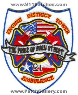 Houston Fire Department Station 21 Patch (Texas)
Scan By: PatchGallery.com
Keywords: dept. hfd company engine tower ambulance district the pride of main street