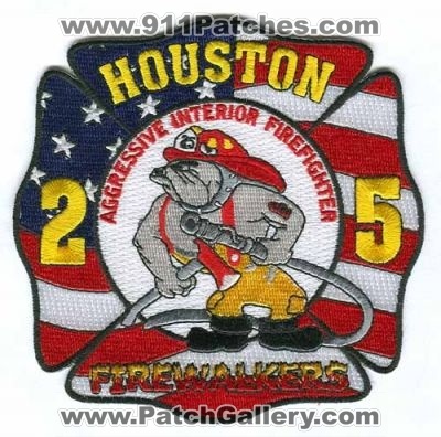 Houston Fire Department Station 25 Patch (Texas)
Scan By: PatchGallery.com
Keywords: dept. hfd company co. aggressive interior firefighter firewalkers