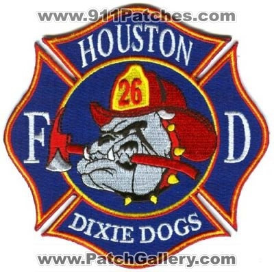 Houston Fire Department Station 26 Patch (Texas)
Scan By: PatchGallery.com
Keywords: dept. hfd company co. dixie dogs