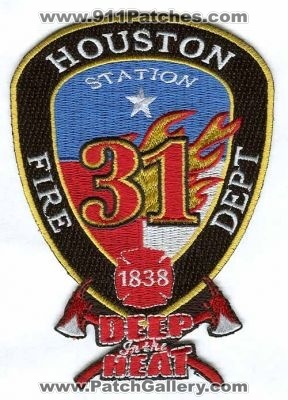 Houston Fire Department Station 31 (Texas)
Scan By: PatchGallery.com
Keywords: dept. hfd company deep in the heat