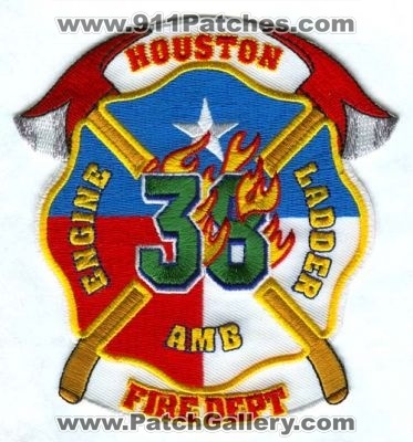 Houston Fire Department Station 38 Patch (Texas)
Scan By: PatchGallery.com
Keywords: dept. hfd company co. engine ladder ambulance